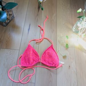 Aeropostale Pink Crochet Bikini Top